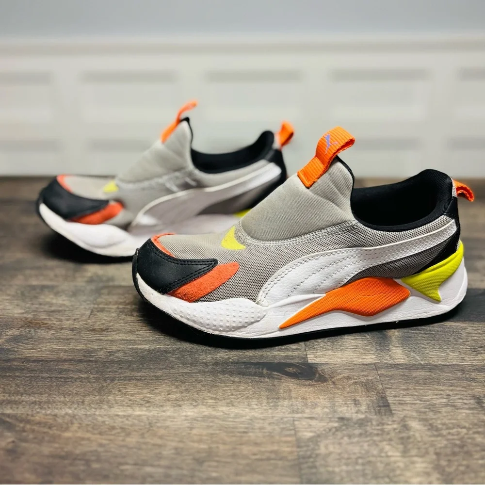 Puma Orange and Yellow Sneakers with Slip-On Design - Picture 2 of 6